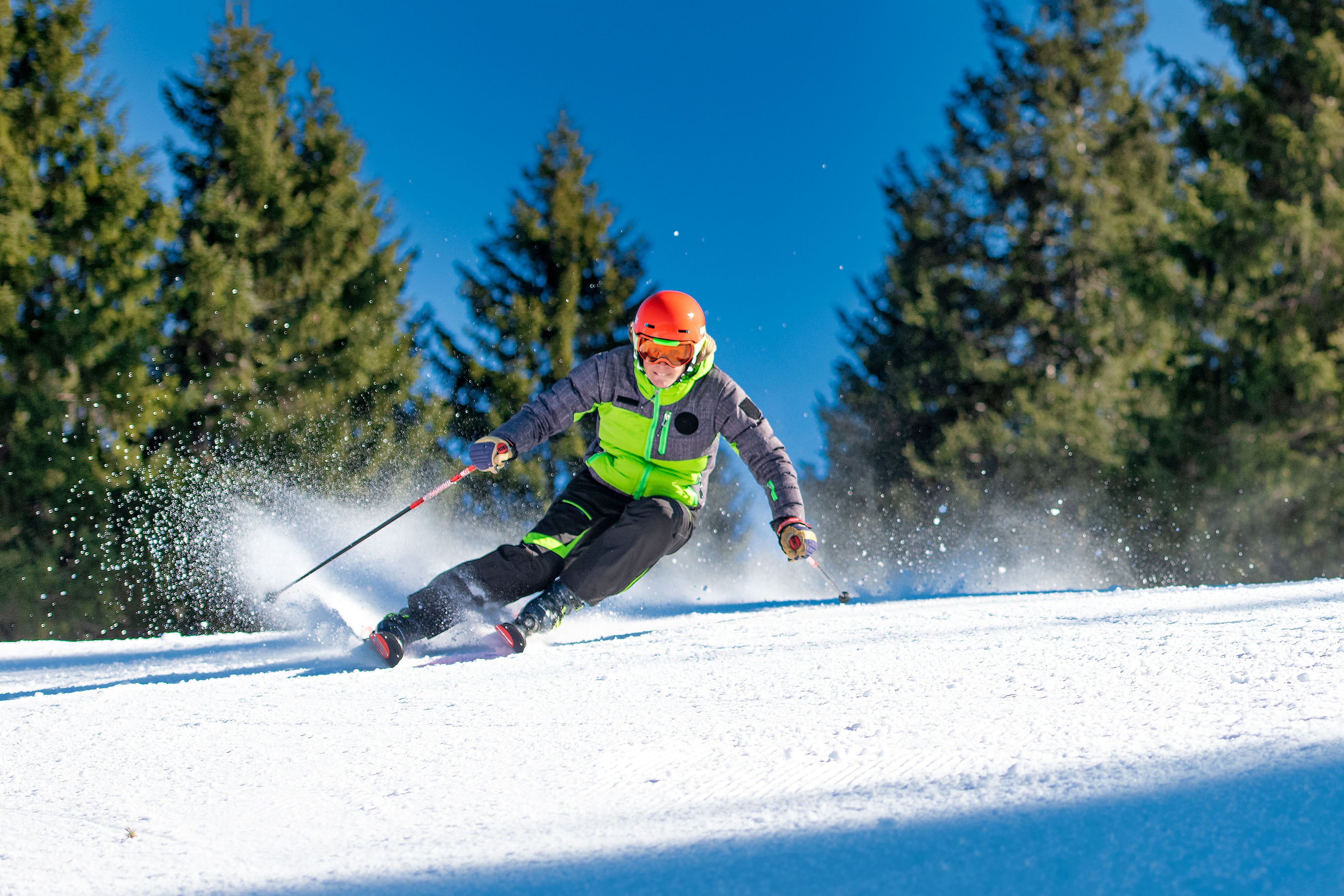 skier on a hill