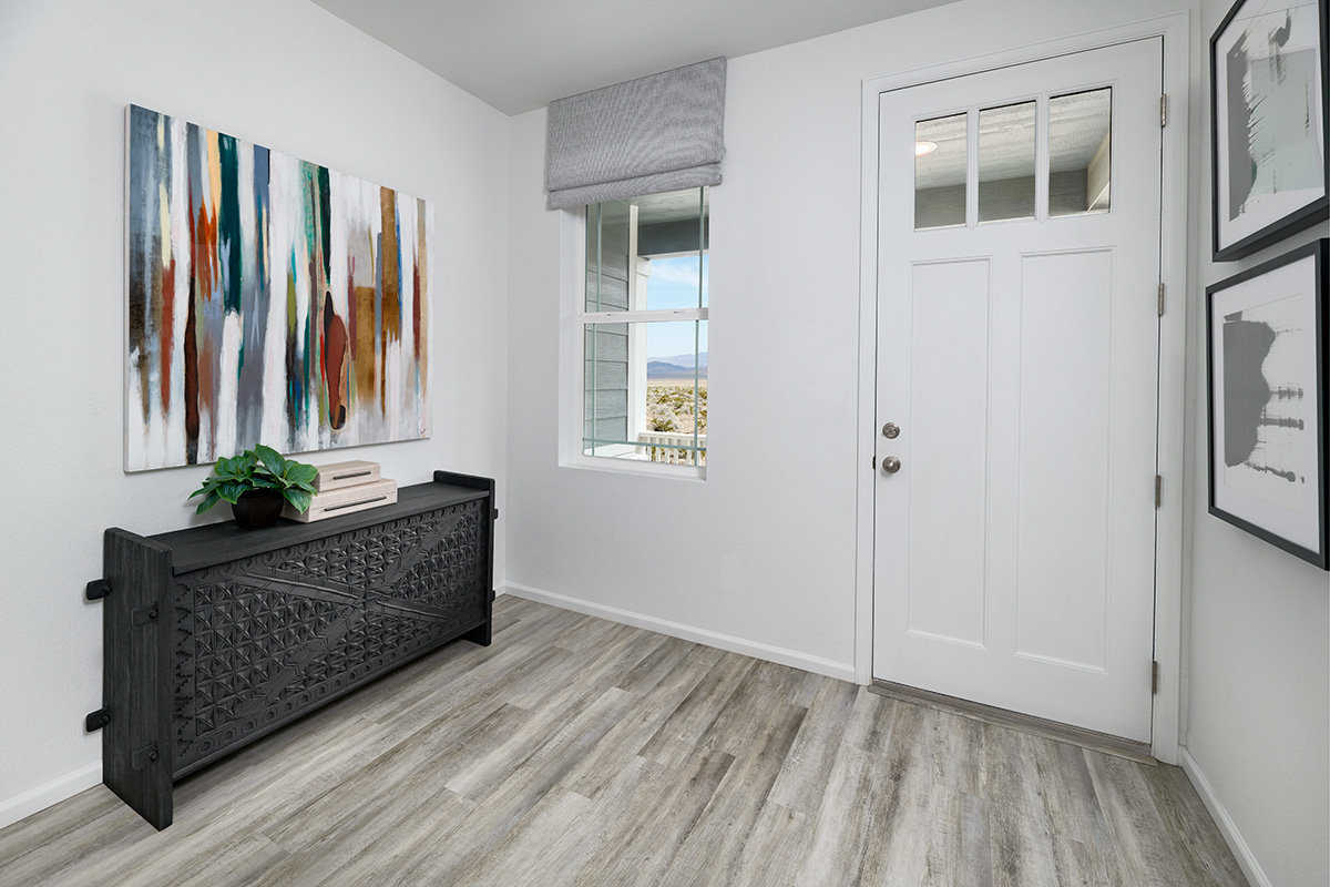 A roomy entryway