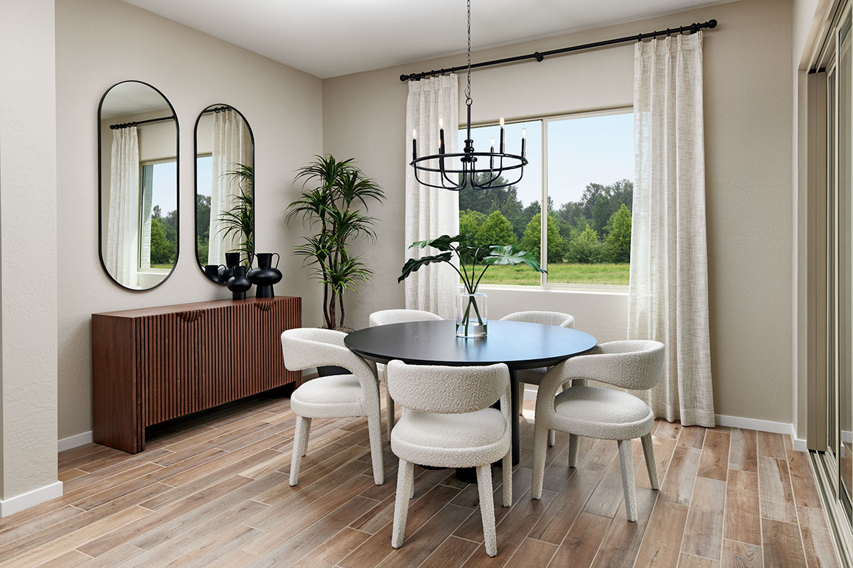 Dining nook in a new home