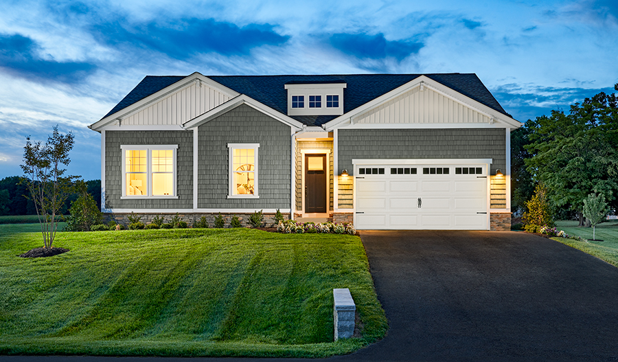 Exterior of a handsome new home