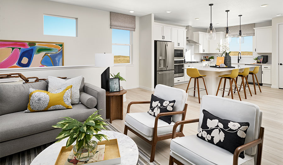 Great room in a new home