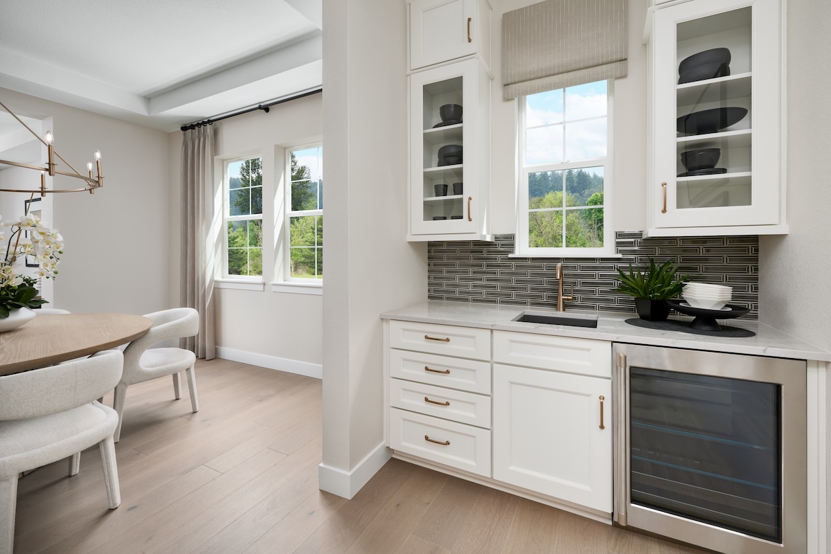 Butler's pantry in a new home