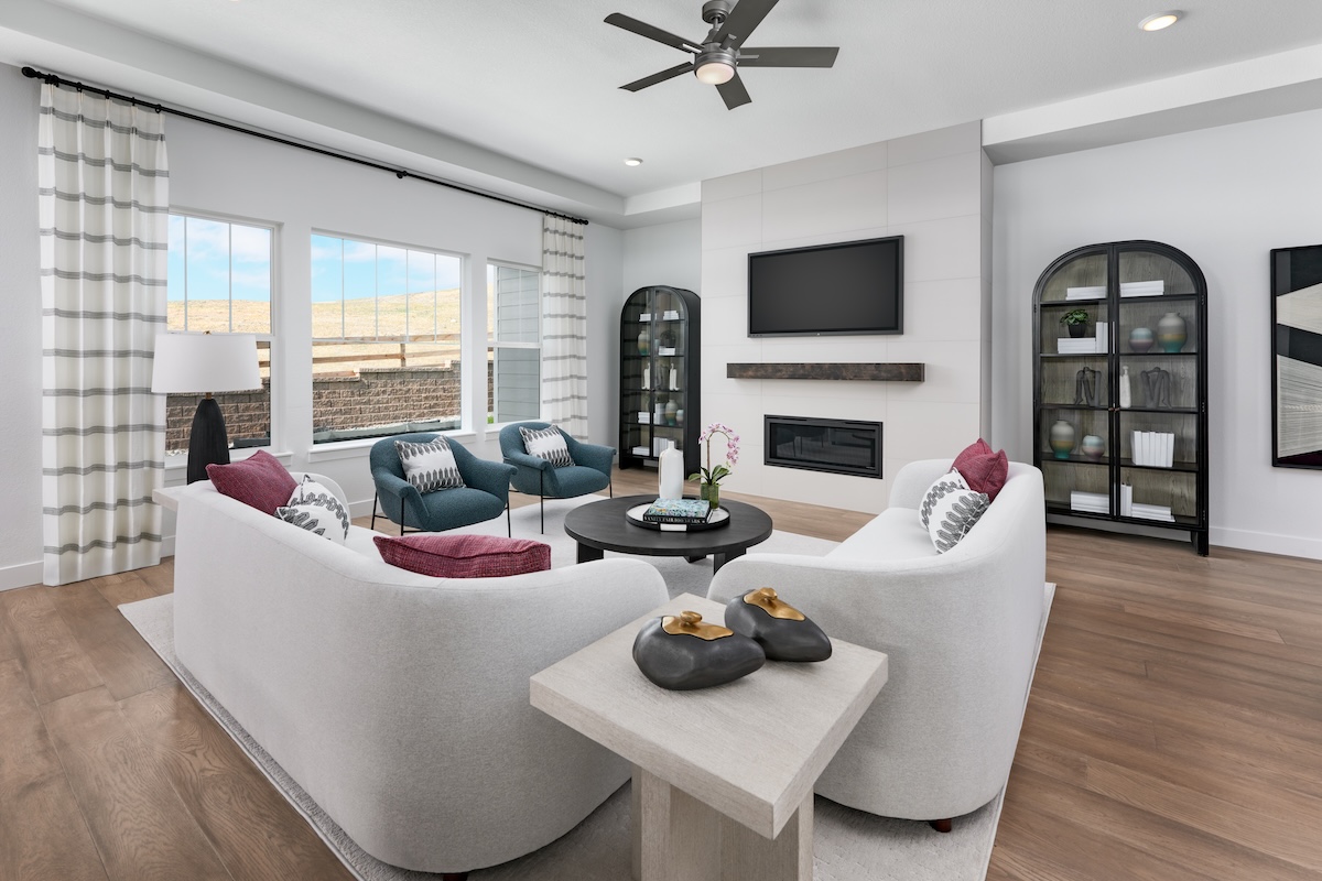 Great room in a new home