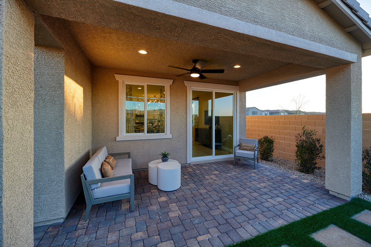 Inviting covered patio