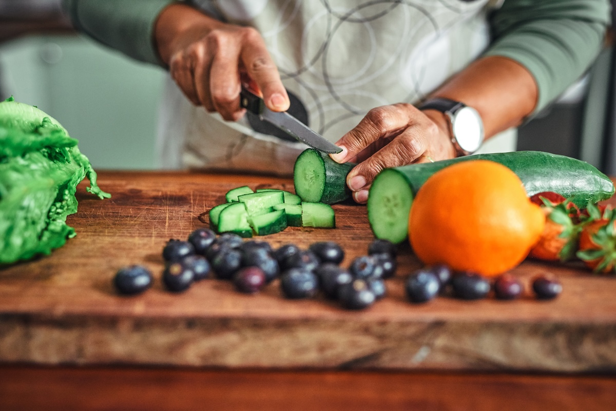 Man preparing food