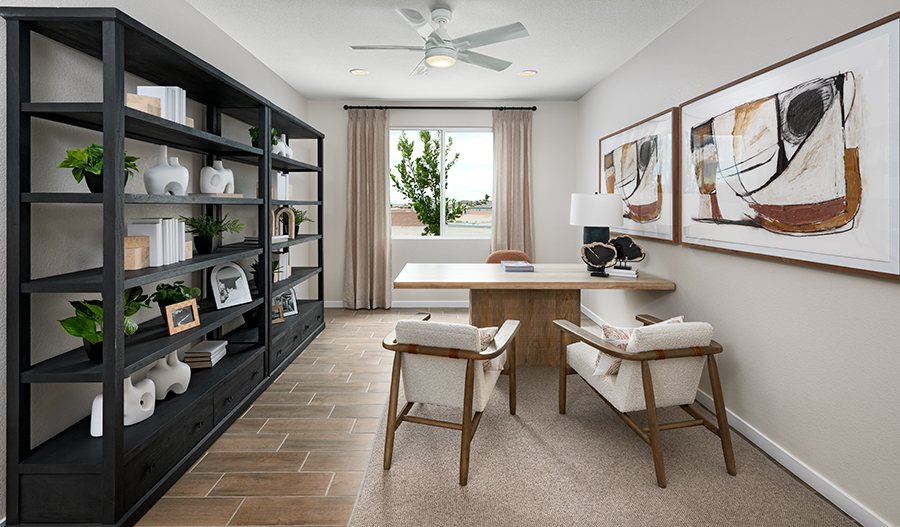 Natural lighting in a home office