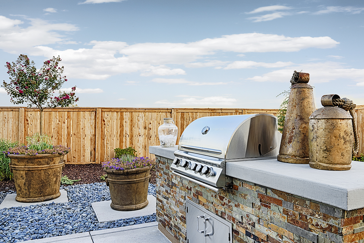 grill in an outdoor kitchen grill in a beautiful outdoor kitchen