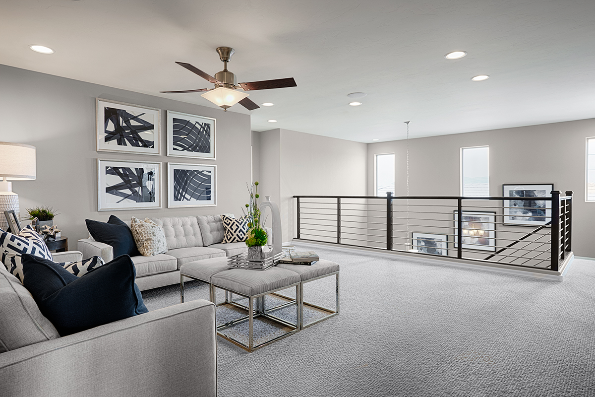 Expansive loft area in a beautiful new home