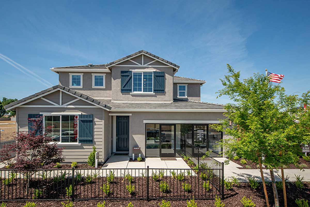 Exterior of a stunning new two-story home