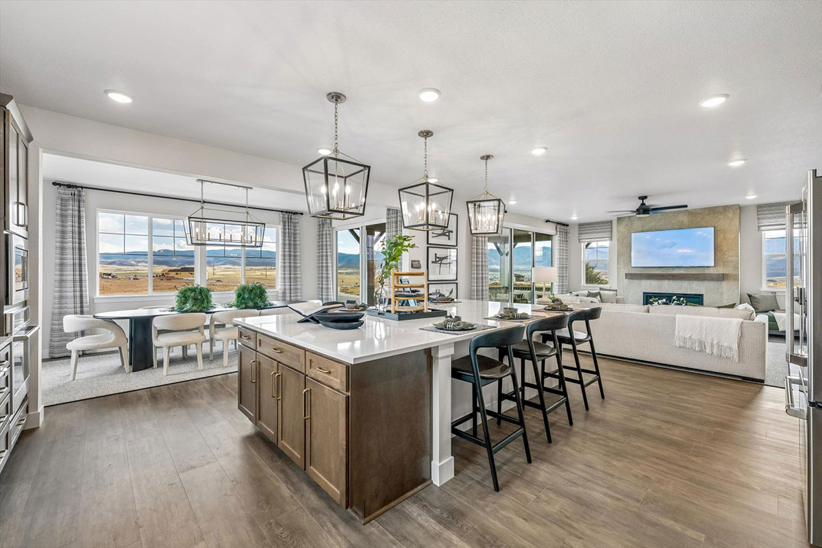 An impressive kitchen in a new home, a key factor in the new homes vs resale debate