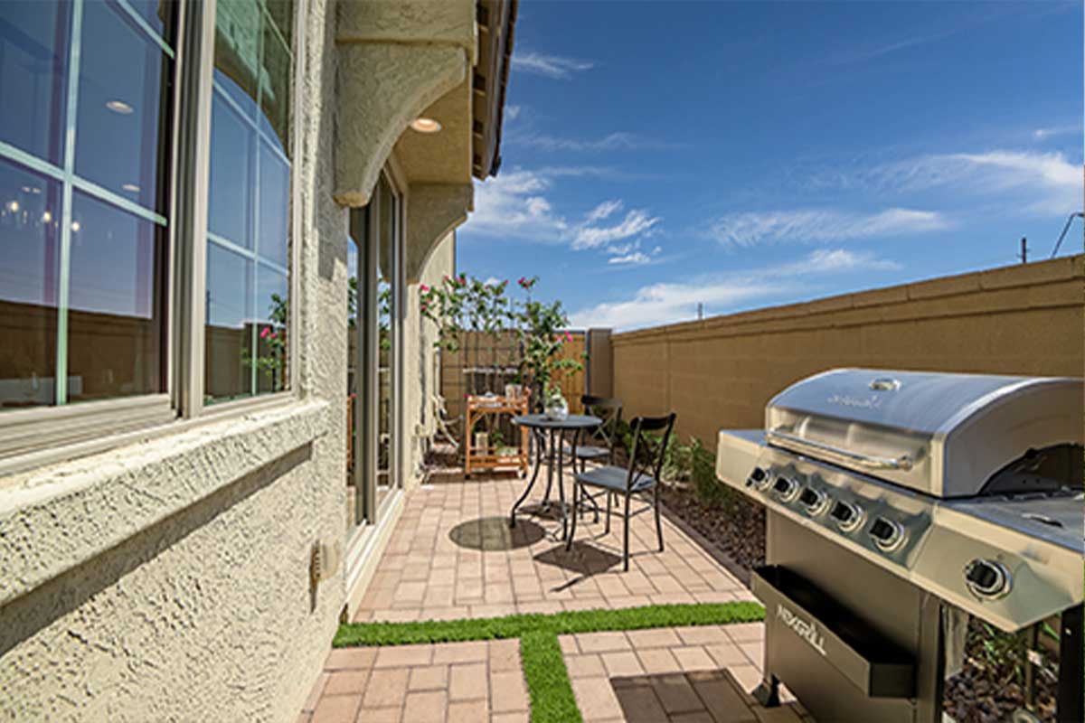 Outdoor area in a new home