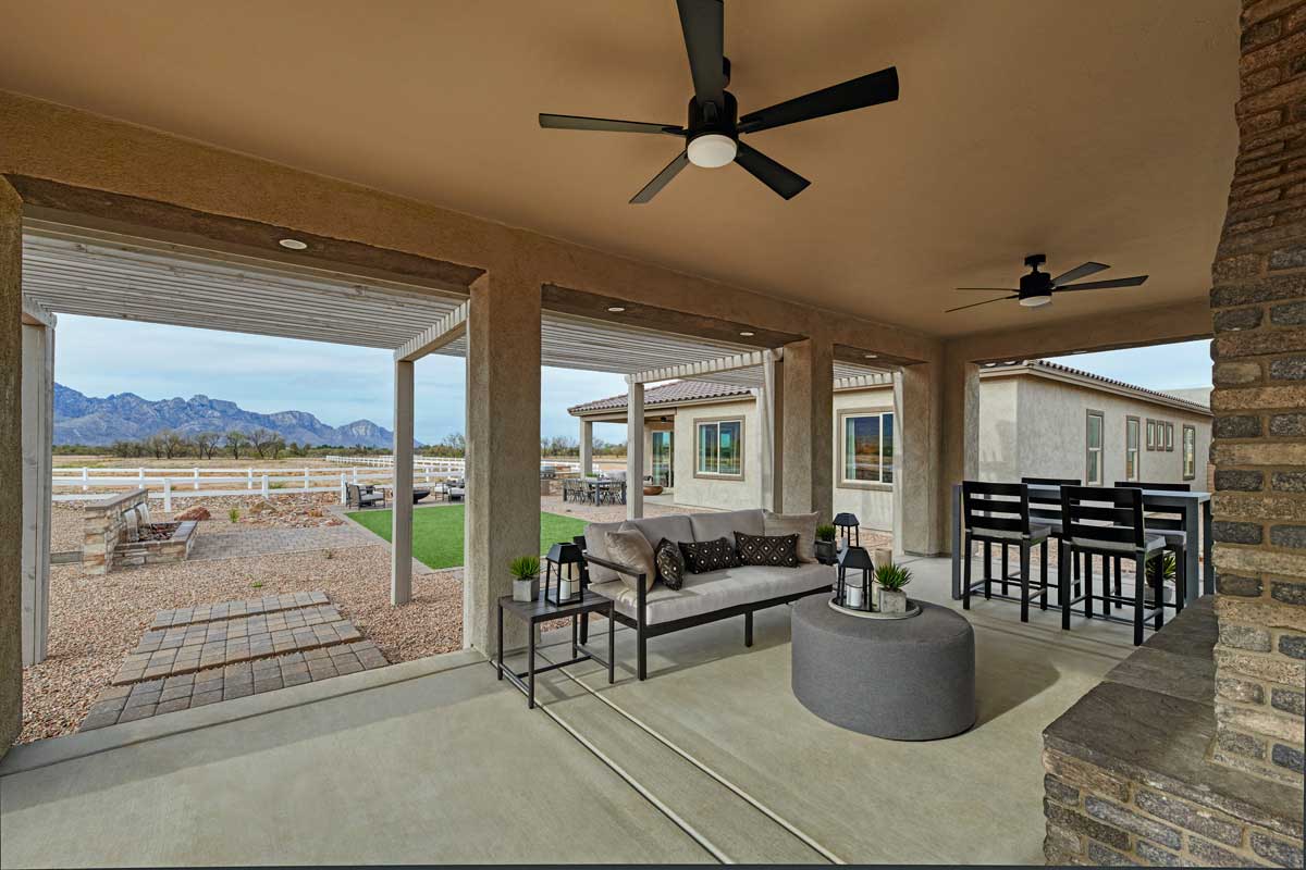 Outdoor area in a new home