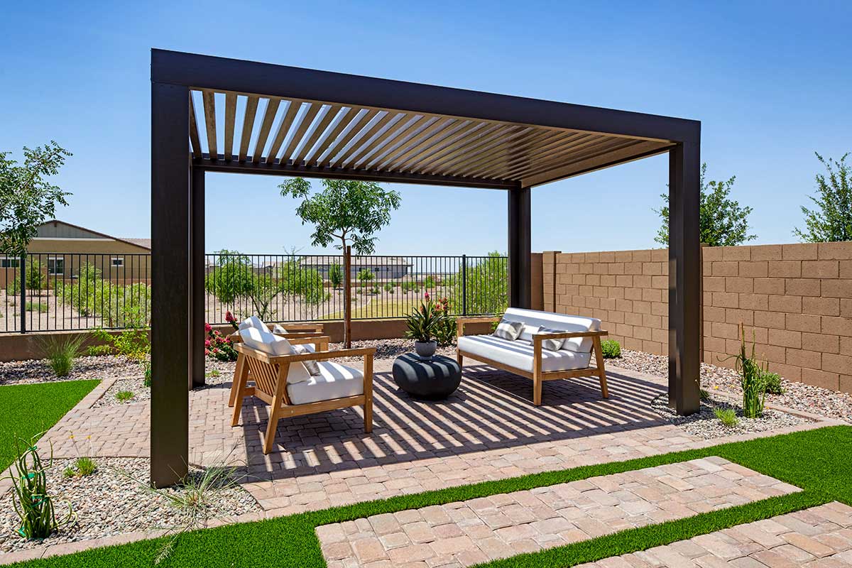 Outdoor area in a new home