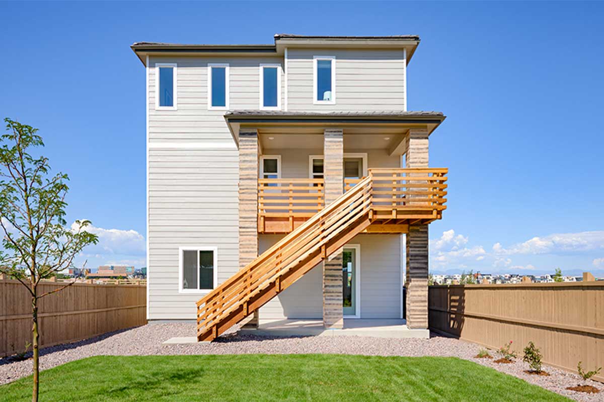 Outdoor area in a new home