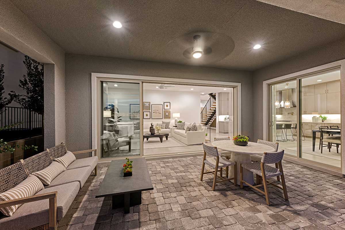 Outdoor area in a new home