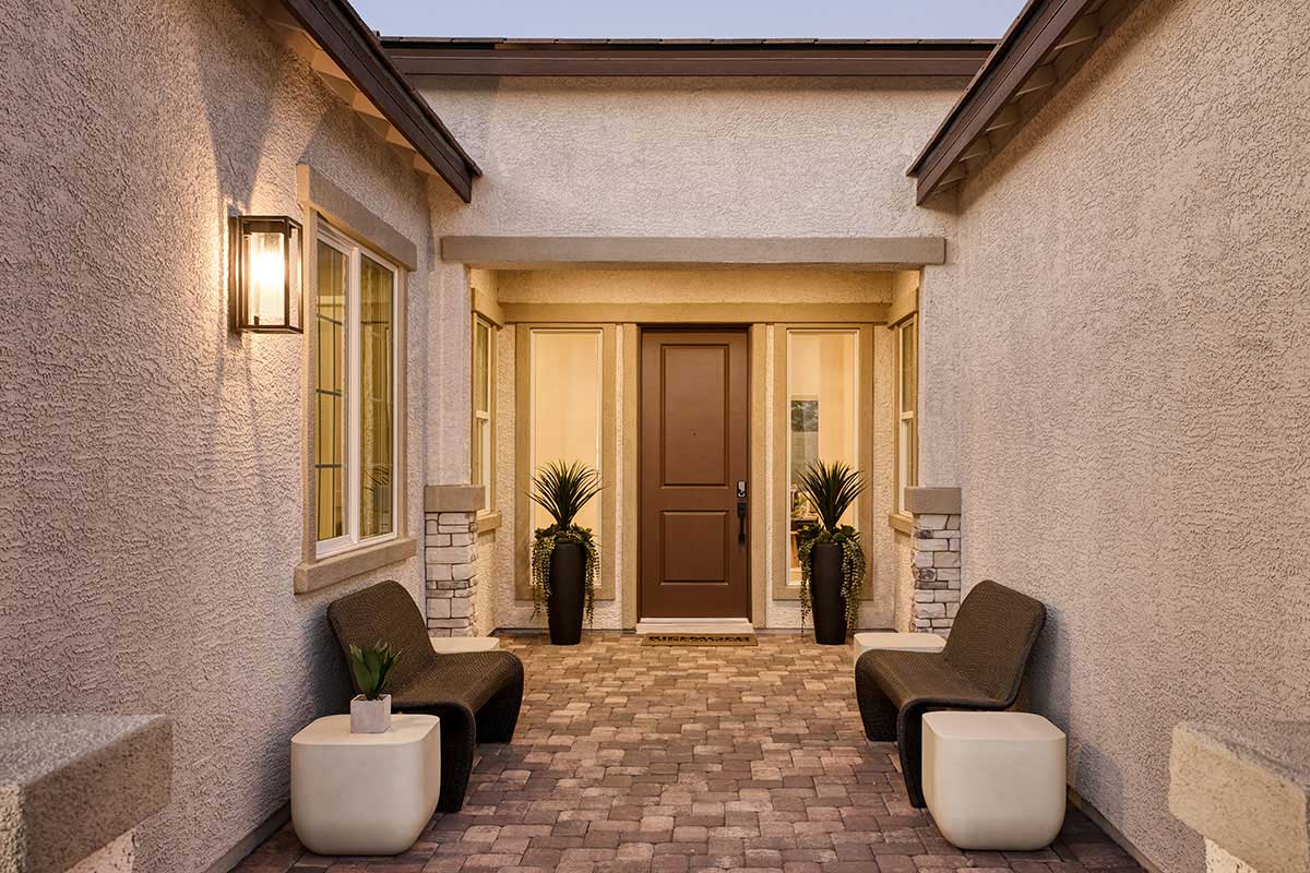 Outdoor area in a new home