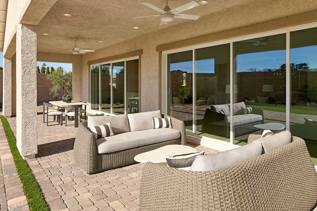 Outdoor area in a new home