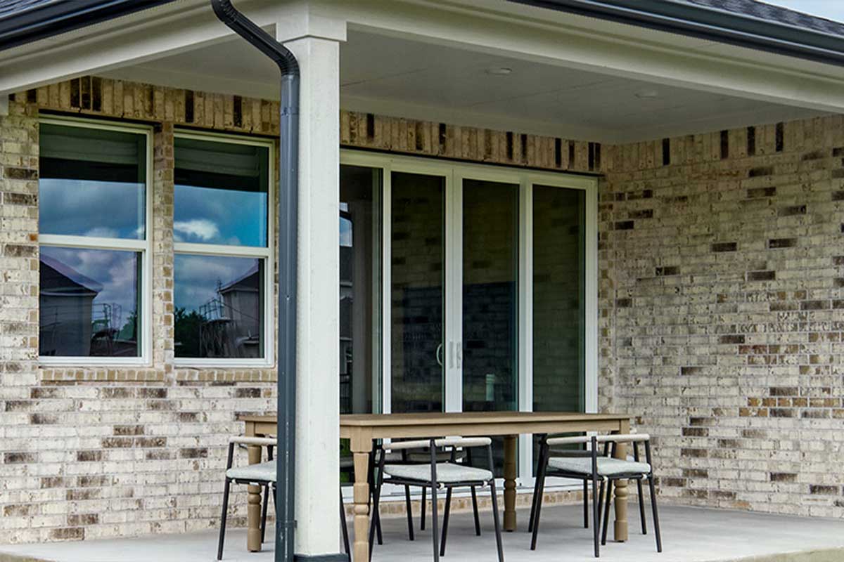 Outdoor area in a new home