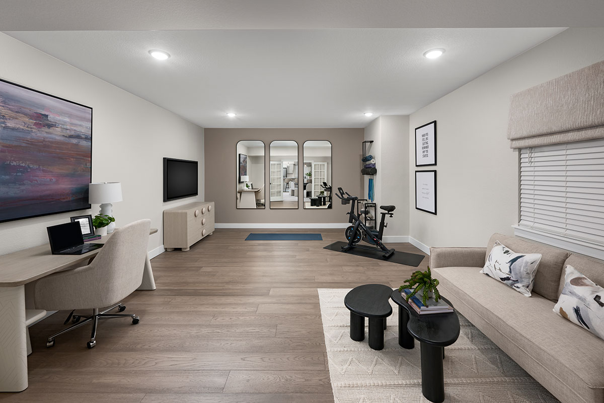 Flex room with home office