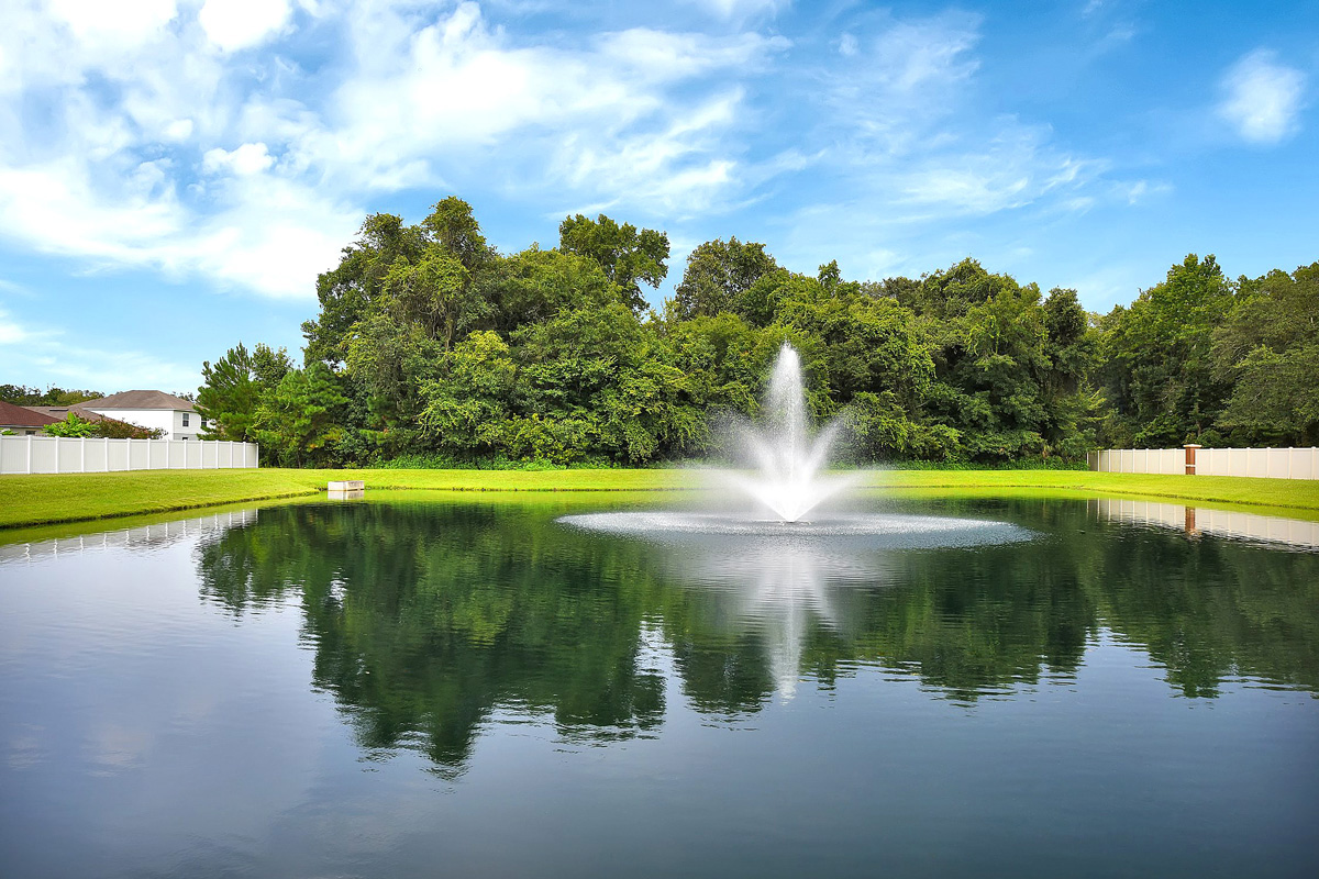 Water feature at a community lake