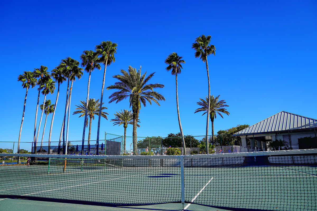 Tennis courts at a community