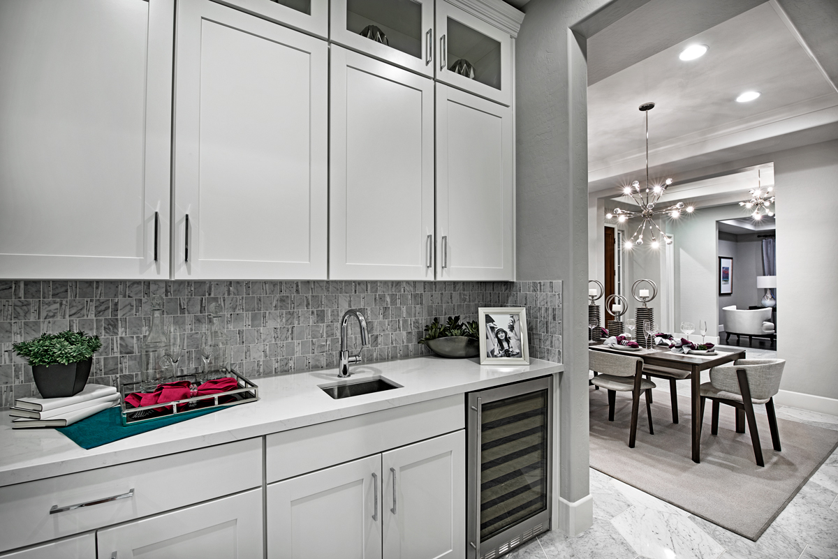 A butler's pantry gives you tucked-away storage options