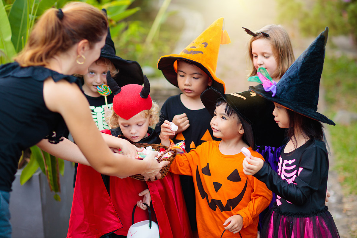 Children trick-of-treating