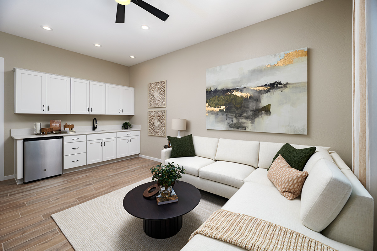 Separate multi-generational family areas allow relatives or friends to be close but not too close