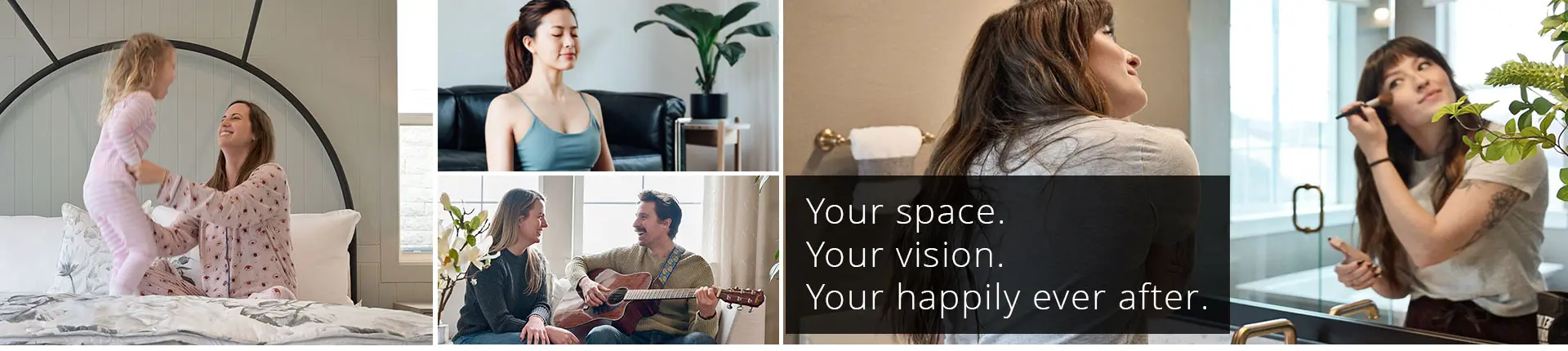 Collage of customer living well solutions