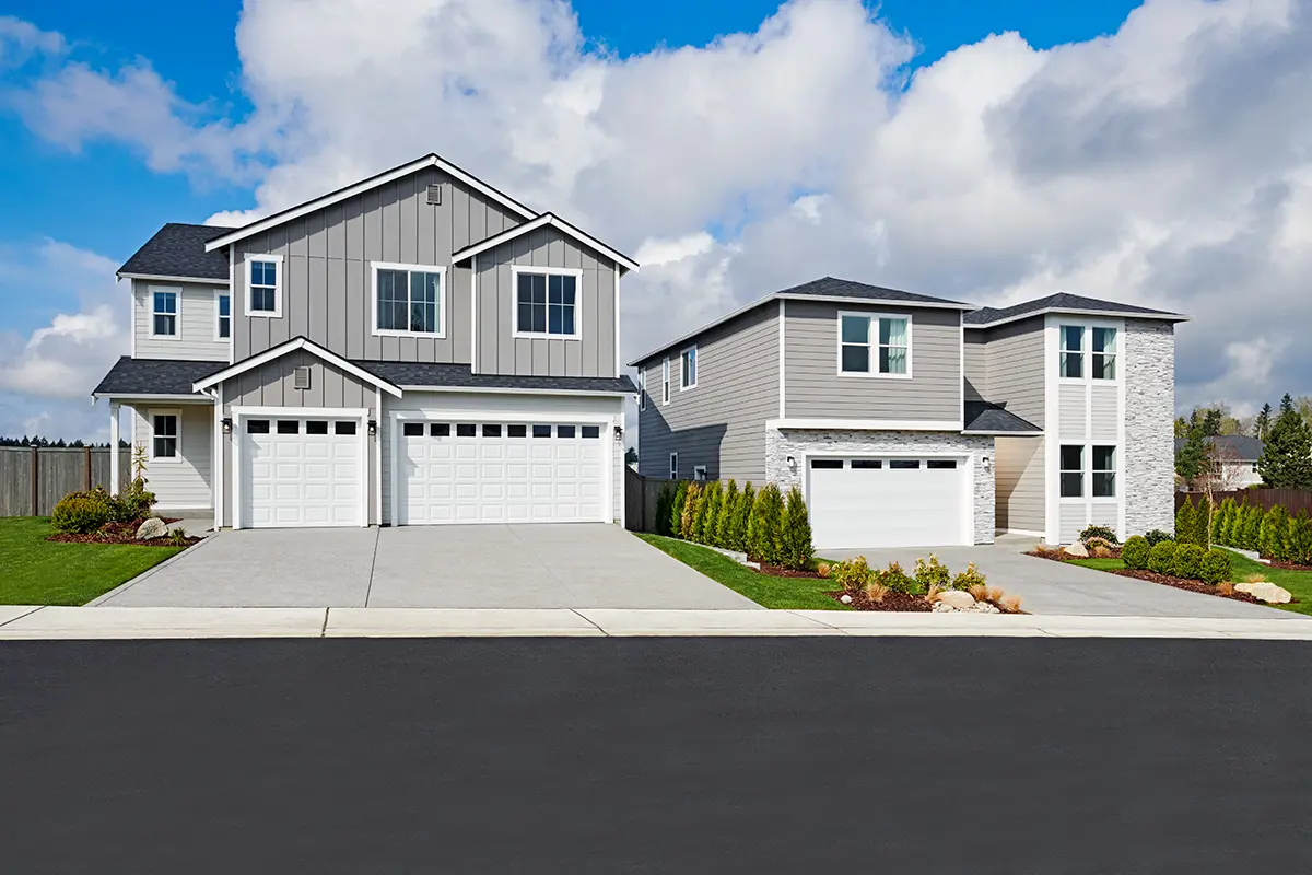 Streetscape showing a variety of home exteriors