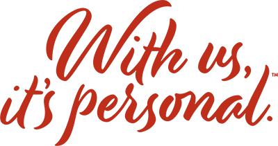 With us, it's personal logo