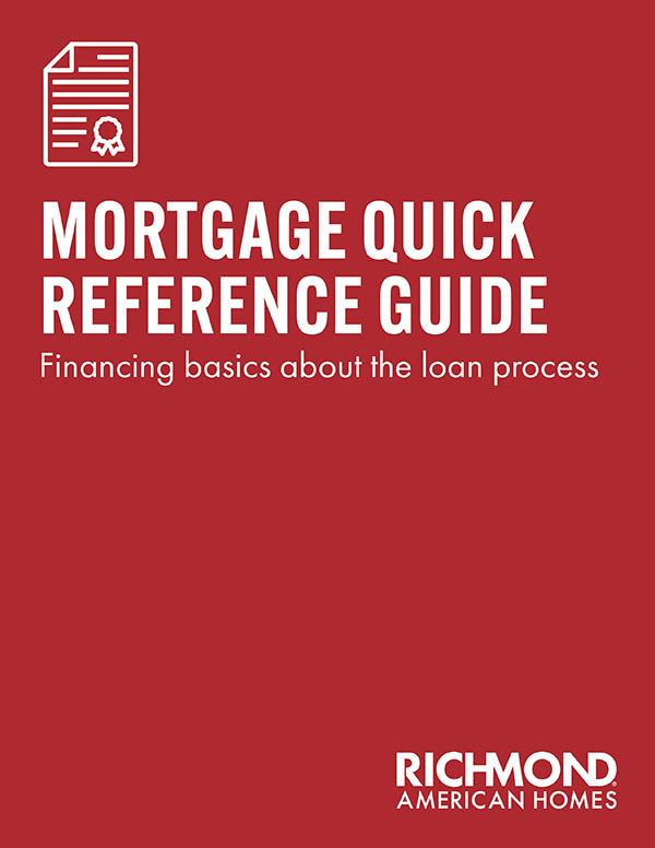 Cover of Mortgage Quick-Reference Guide by HomeAmerican Mortgage Corporation with title and photo of white kitchen
