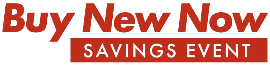 Buy New Now Savings event campaign logo