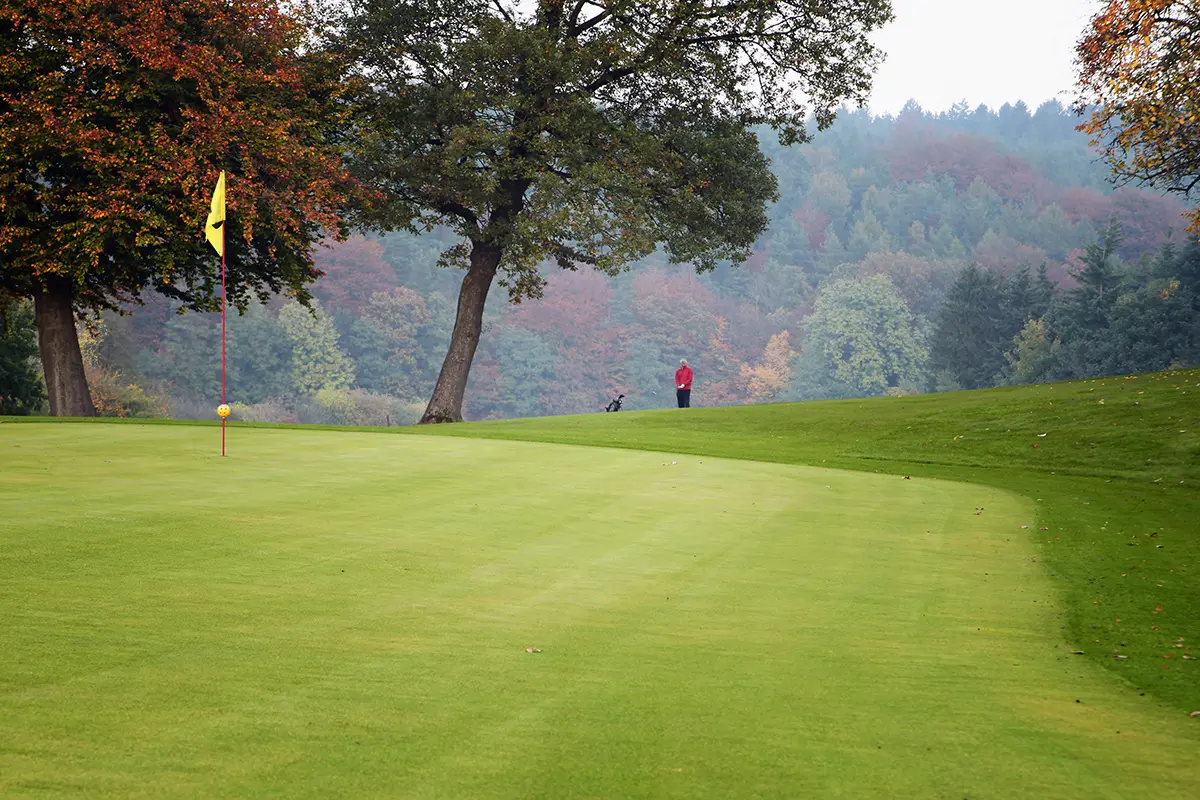 Man on golf course