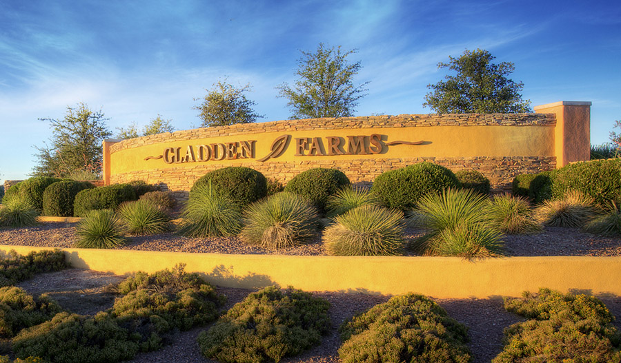 Gladden Farms entry monument