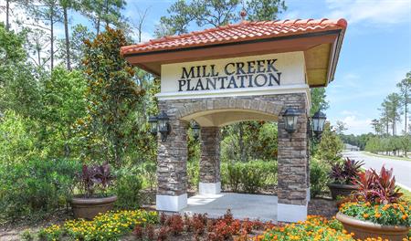 Entrance to the Lakes at Mill Creek community in Jacksonville