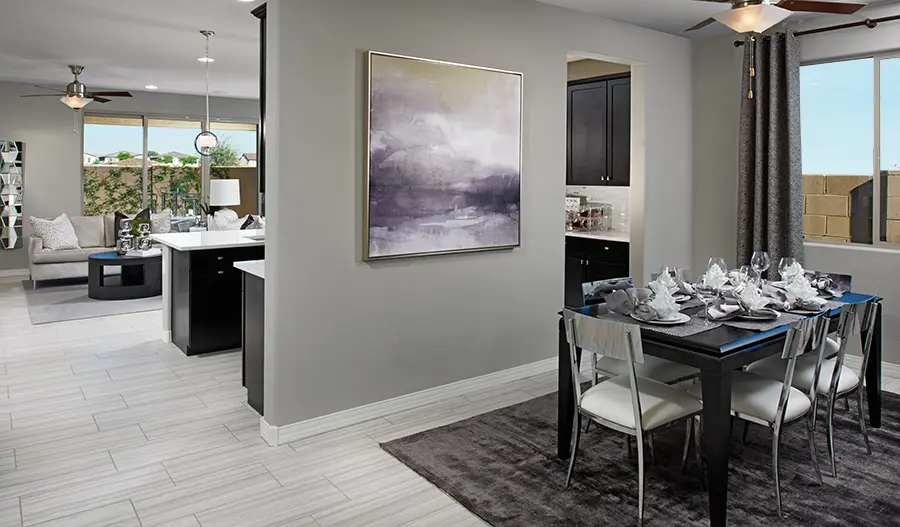 Dining room in the Amethyst floor plan