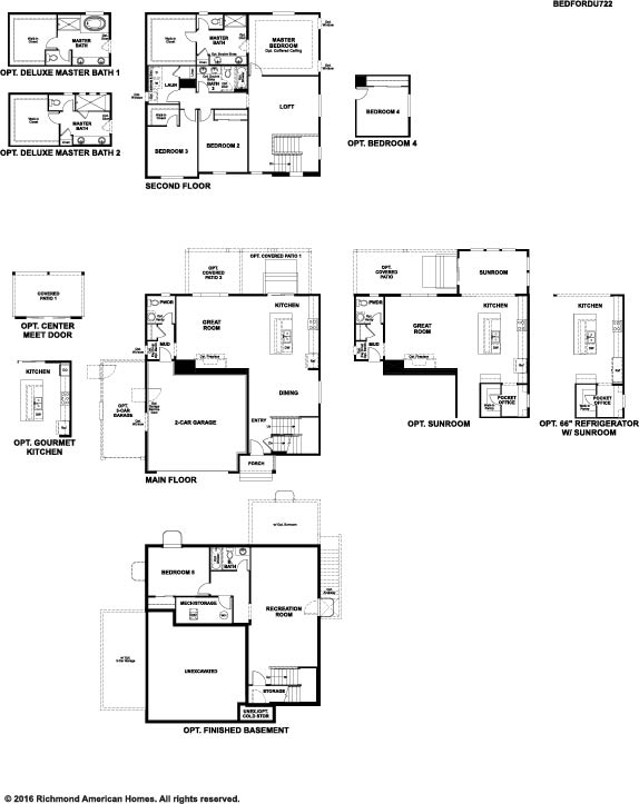 Newman Ranch Lehi Community Richmond American Homes The Bedford Floor Plan