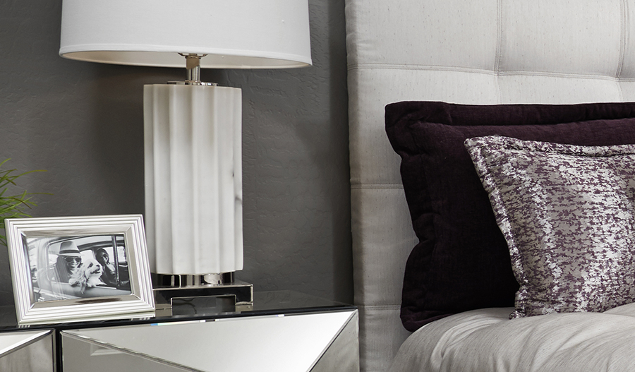 Master bedroom in the Amethyt floor plan
