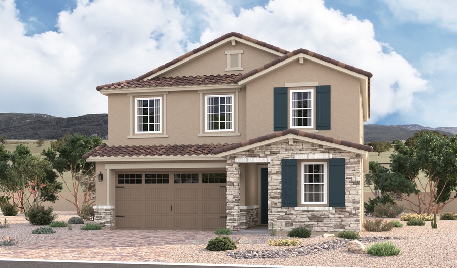Elevation B of the Pearl floor plan