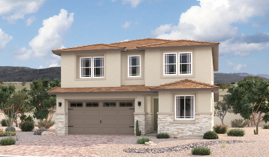 Elevation C of the Pearl floor plan