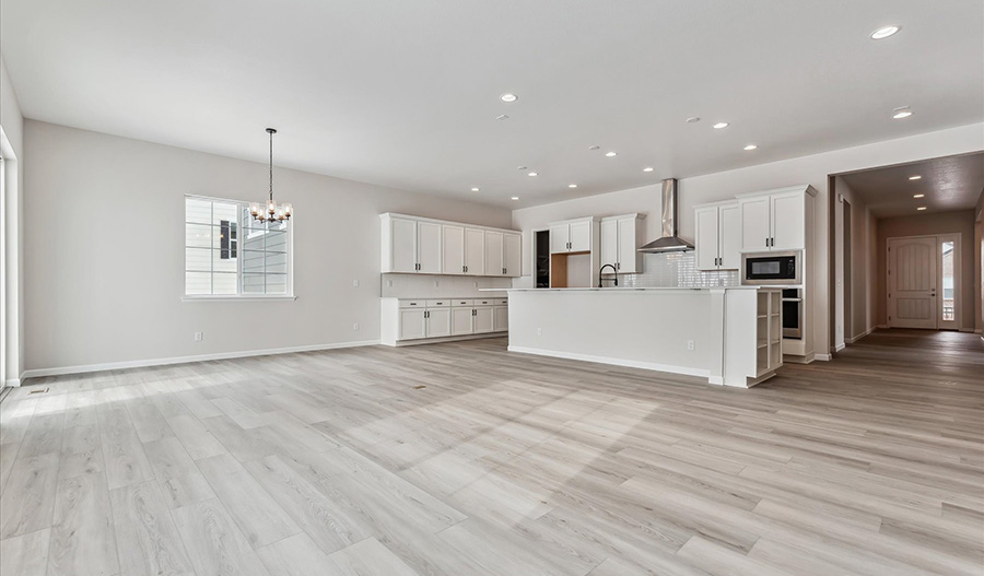 Kitchen and Great Room of the Harris floor plan