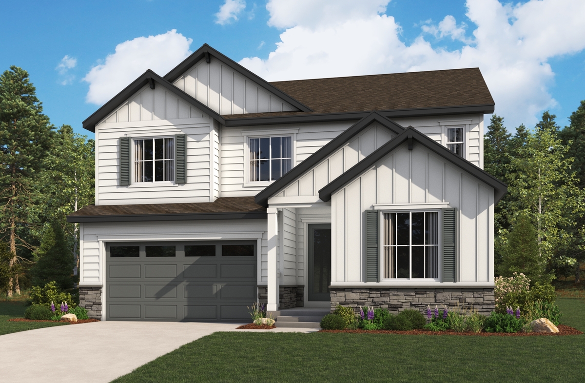 Elevation A of the Hopewell floor plan