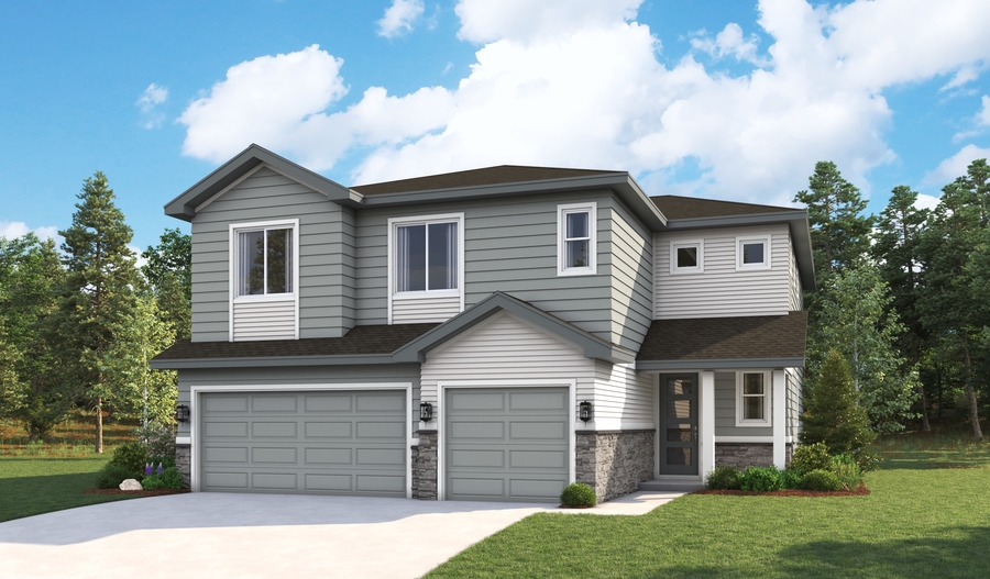 Elevation D of the Yorktown floor plan