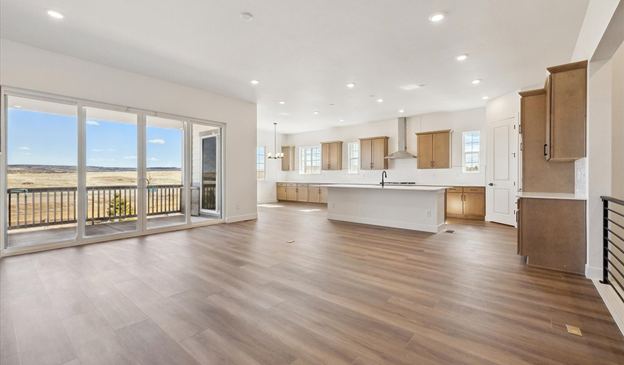 Great Room and Kitchen of the Riverbend floor plan