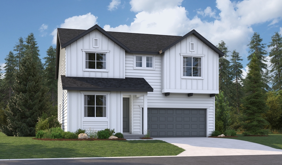 Elevation A of the Bradford floor plan
