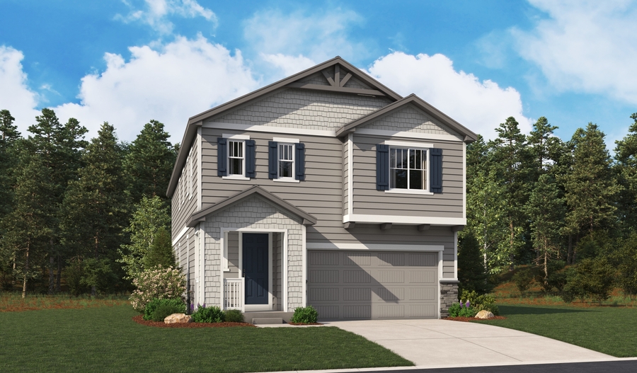 Elevation B of the LaurelII floor plan