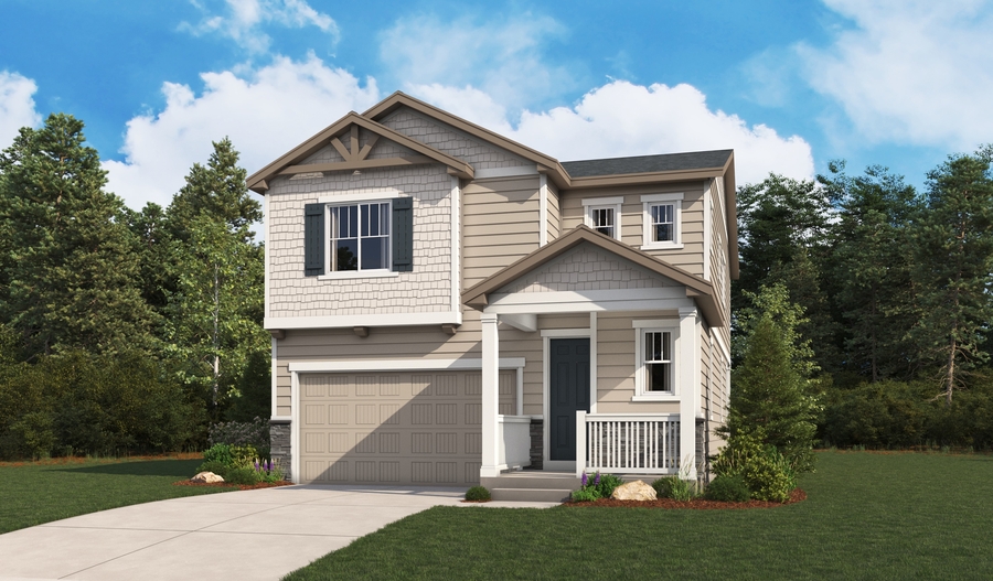 Elevation B of the Poplar floor plan