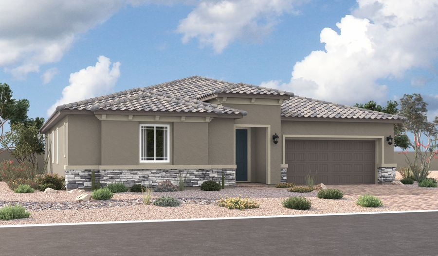 Elevation C of the Paige floor plan