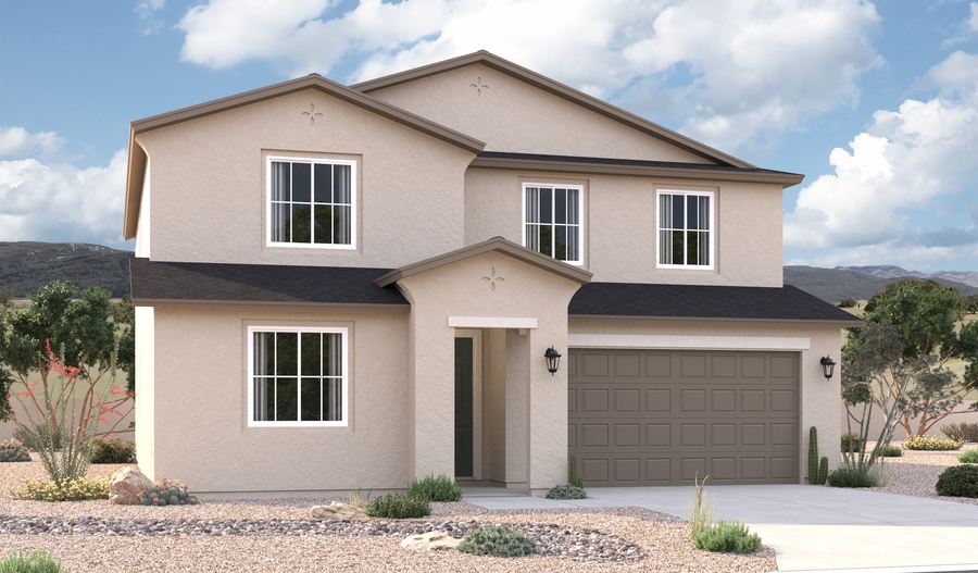 Elevation A of the Ammolite floor plan